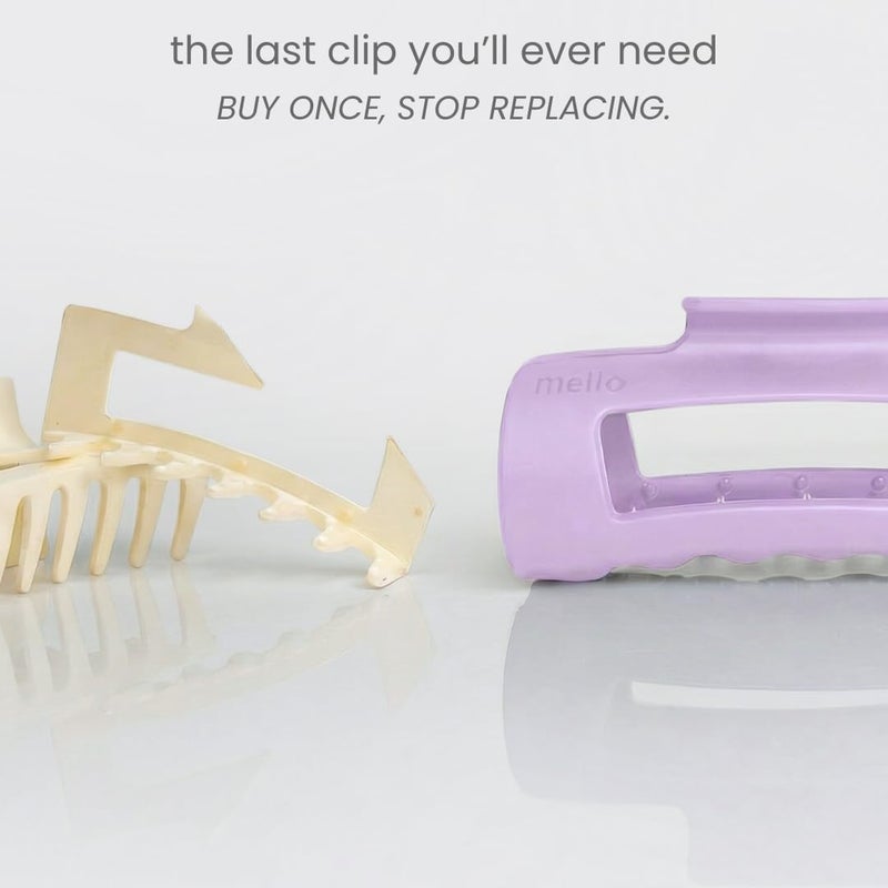 Mello The Original Hair Claw Clip Squishy Claw Clip Made in Korea Patent Pending 30021976 (Purple, Medium) - Image 5